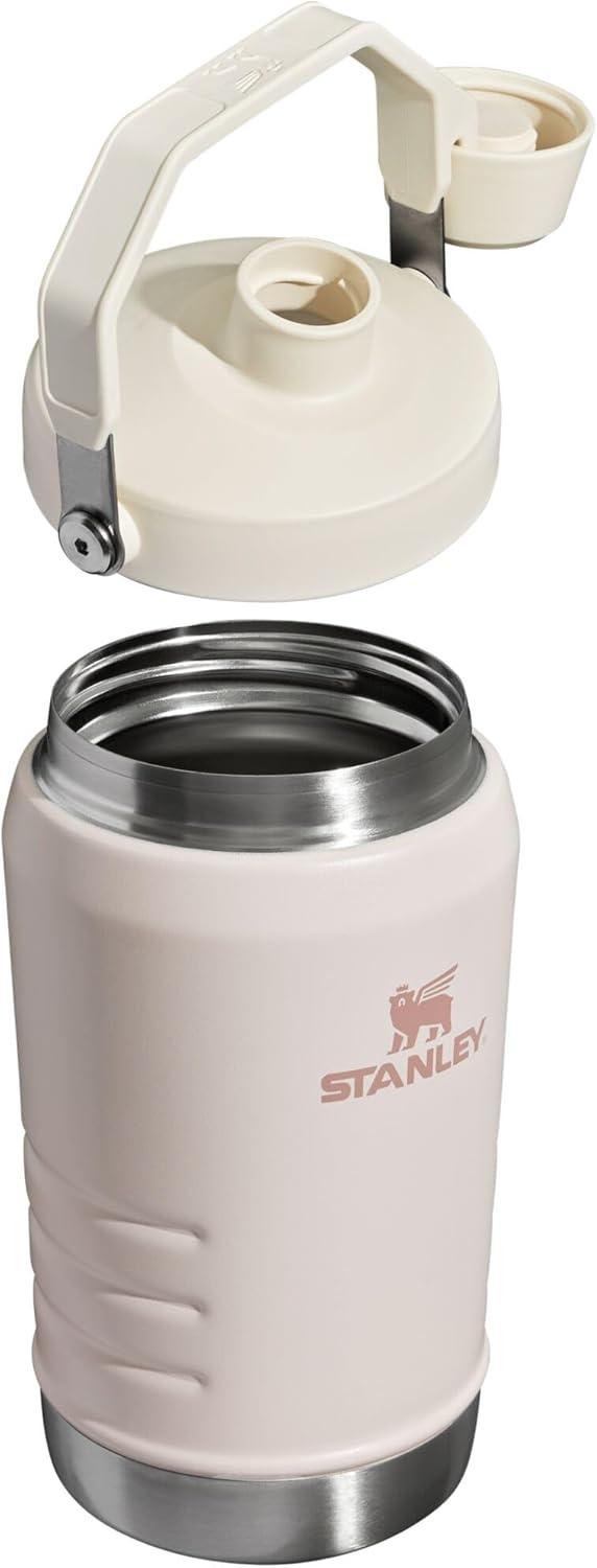 imageStanley IceFlow Fast Flow Jug with Handle 64 oz Twist On Angled Spout Lid Leakproof for Travel and Sports Insulated Stainless Steel BPAFree BlackRose Quartz