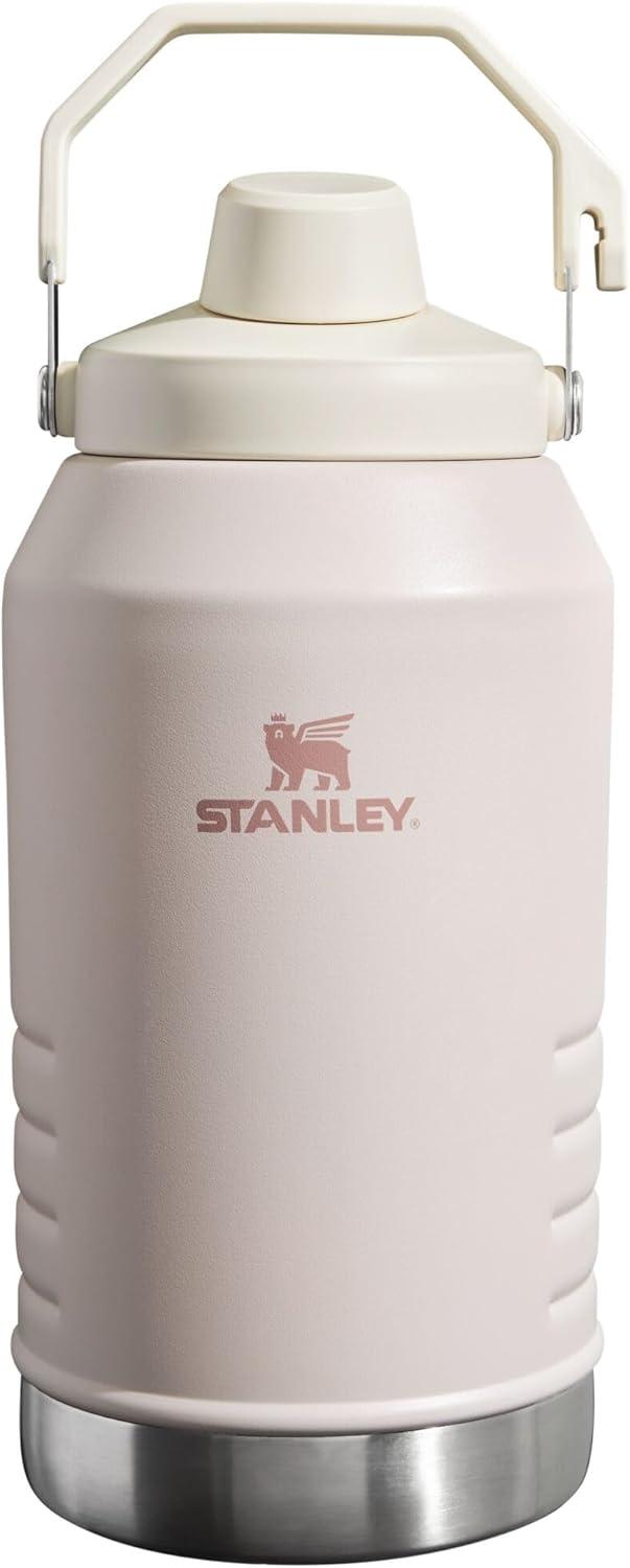 imageStanley IceFlow Fast Flow Jug with Handle 64 oz Twist On Angled Spout Lid Leakproof for Travel and Sports Insulated Stainless Steel BPAFree BlackRose Quartz