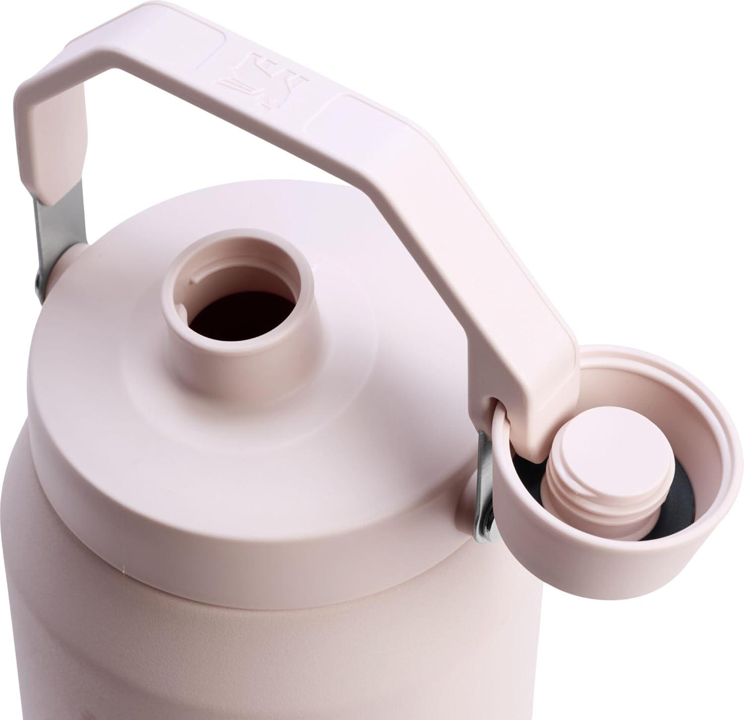 imageStanley IceFlow Fast Flow Jug with Handle 64 oz Twist On Angled Spout Lid Leakproof for Travel and Sports Insulated Stainless Steel BPAFree BlackRose Quartz 20