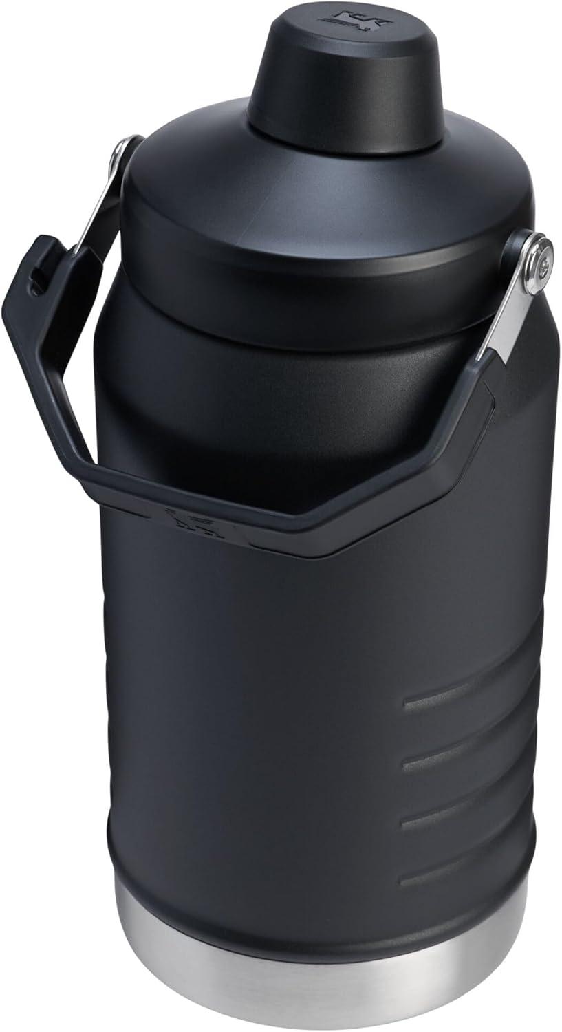 imageStanley IceFlow Fast Flow Jug with Handle 64 oz Twist On Angled Spout Lid Leakproof for Travel and Sports Insulated Stainless Steel BPAFree BlackBlack