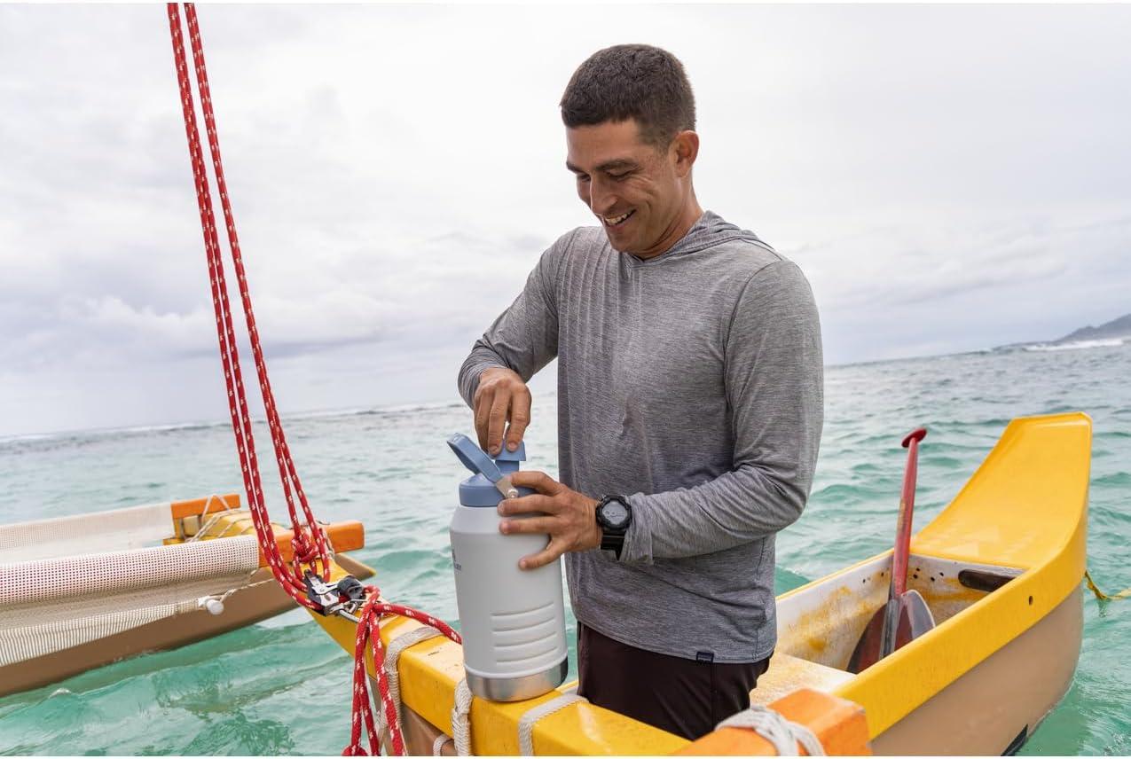 imageStanley IceFlow Fast Flow Jug with Handle 64 oz Twist On Angled Spout Lid Leakproof for Travel and Sports Insulated Stainless Steel BPAFree BlackBlack 20