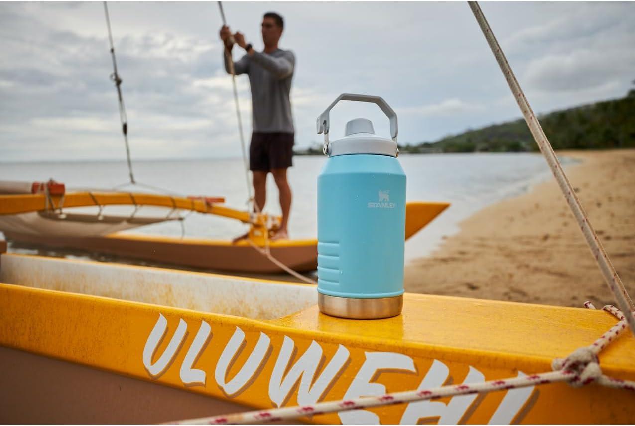 imageStanley IceFlow Fast Flow Jug with Handle 64 oz Twist On Angled Spout Lid Leakproof for Travel and Sports Insulated Stainless Steel BPAFree BlackBlack 20