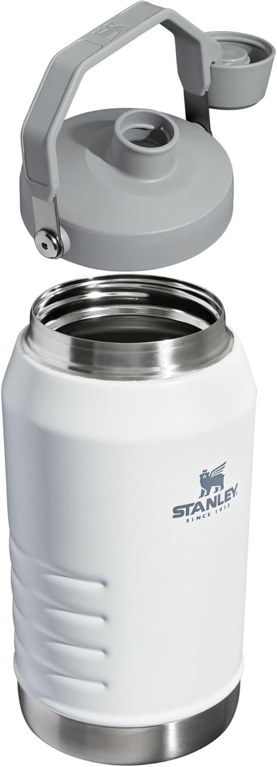 imageStanley IceFlow Fast Flow Jug with Handle 64 oz Twist On Angled Spout Lid Leakproof for Travel and Sports Insulated Stainless Steel BPAFree BlackPolar