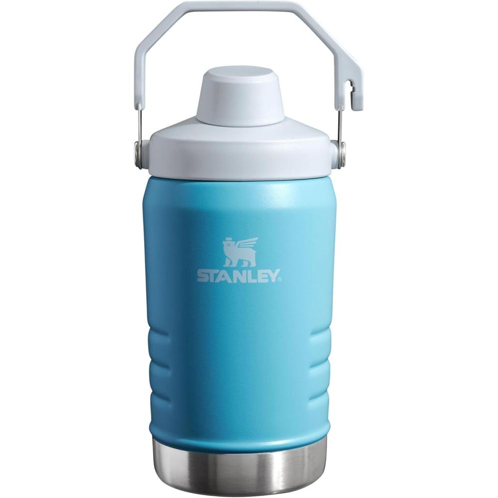 imageStanley IceFlow Fast Flow Jug with Handle 64 oz  Twist On Angled Spout Lid  Leakproof for Travel and Sports  Insulated Stainless Steel  BPAFree  BlackPool