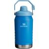 Stanley IceFlow Fast Flow Jug with Handle 64 oz | Twist On Angled Spout Lid | Leakproof for Travel and Sports | Insulated Stainless Steel | BPA-Free | Black(Azure)