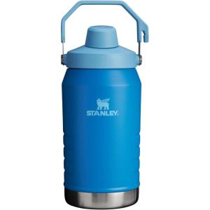 Stanley IceFlow Fast Flow Jug with Handle 64 oz | Twist On Angled Spout Lid | Leakproof for Travel and Sports | Insulated Stainless Steel | BPA-Free | Black(Azure)