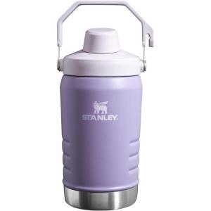 Stanley IceFlow Fast Flow Jug with Handle 64 oz | Twist On Angled Spout Lid | Leakproof for Travel and Sports | Insulated Stainless Steel | BPA-Free | Black(Lavender)