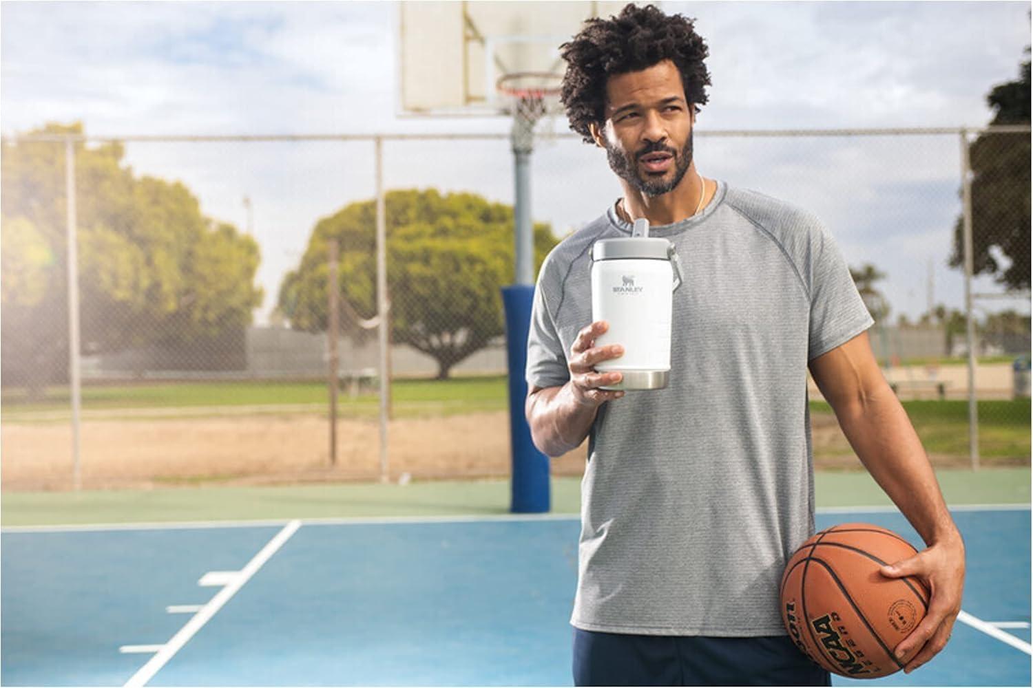 imageStanley IceFlow 20 Flip Straw Jug with Handle 40 oz Twist On Lid and Flip Up Straw Leakproof for Travel and Sports Insulated Stainless Steel BPAFree Lilac