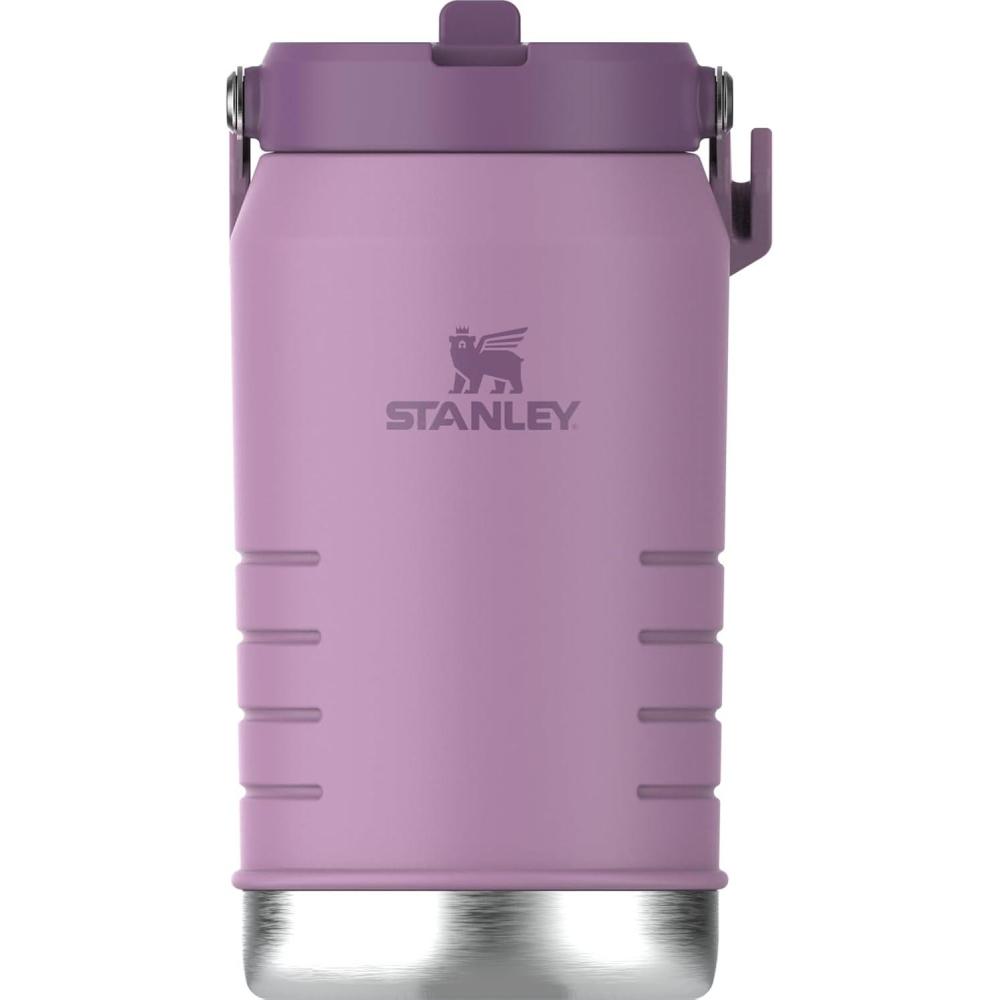 imageStanley IceFlow 20 Flip Straw Jug with Handle 64 oz Twist On Lid and Flip Up Straw Leakproof for Travel and Sports Insulated Stainless Steel BPAFree Lilac