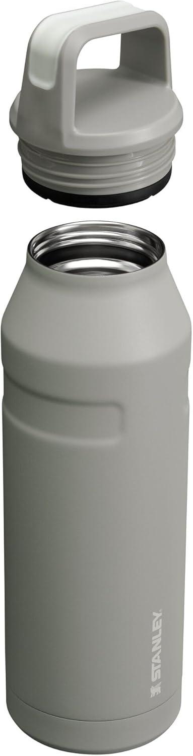 imageStanley IceFlow Cap and Carry Water Bottle Wide Mouth Twist Lid Lightweight amp Leakproof for Travel amp Sports Insulated Stainless Steel BPAFreeAsh