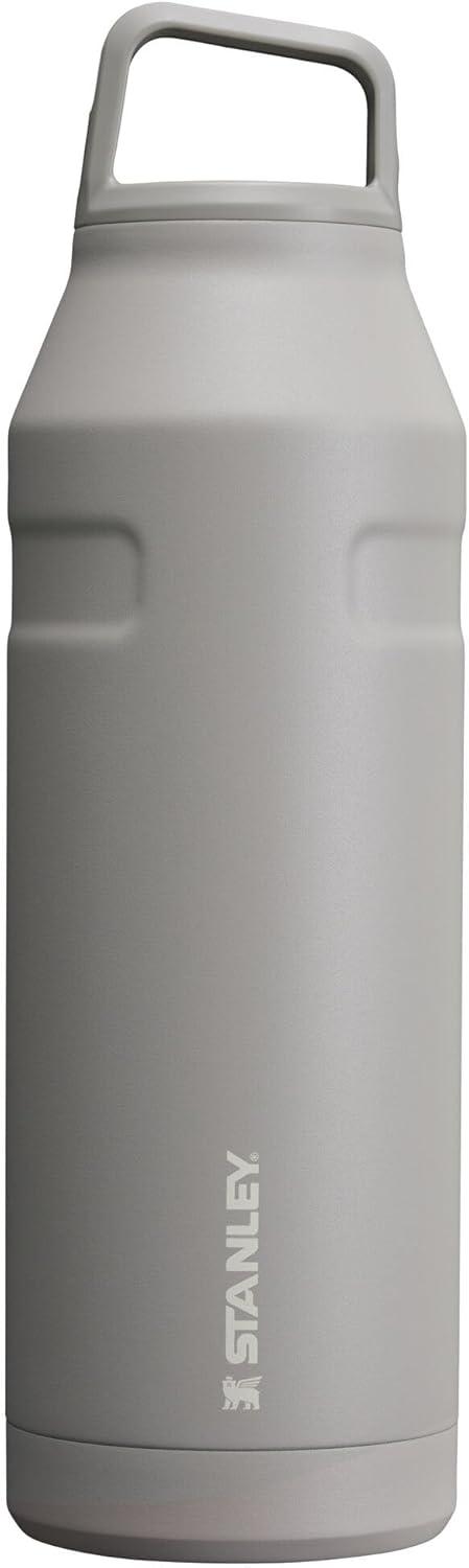 imageStanley IceFlow Cap and Carry Water Bottle Wide Mouth Twist Lid Lightweight amp Leakproof for Travel amp Sports Insulated Stainless Steel BPAFreeAsh