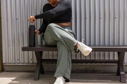 imageStanley IceFlow Cap and Carry Water Bottle Wide Mouth Twist Lid Lightweight amp Leakproof for Travel amp Sports Insulated Stainless Steel BPAFreeAsh