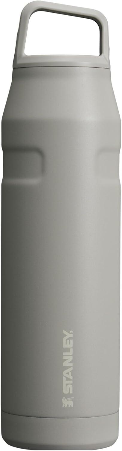 imageStanley IceFlow Cap and Carry Water Bottle Wide Mouth Twist Lid Lightweight amp Leakproof for Travel amp Sports Insulated Stainless Steel BPAFreeAsh