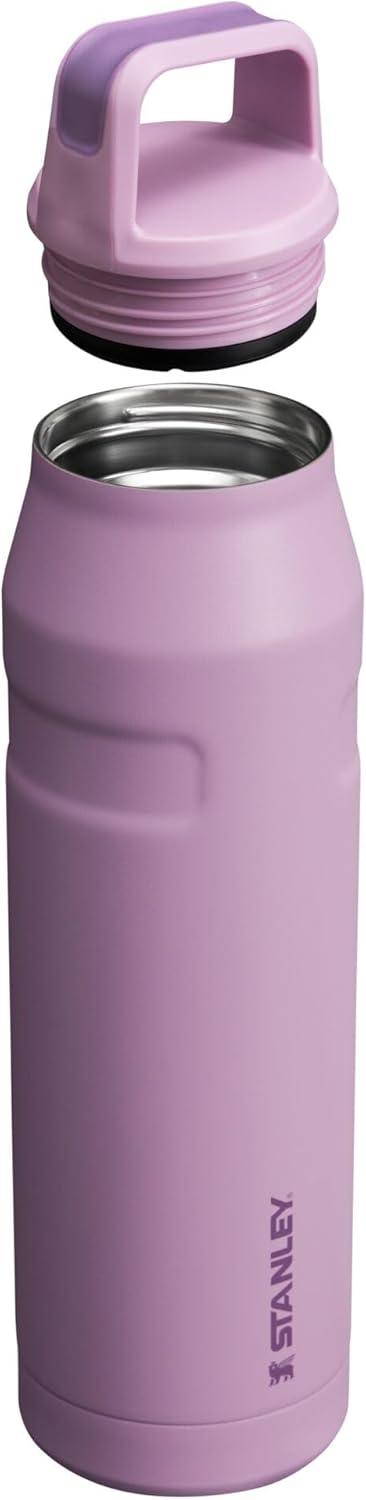 imageStanley IceFlow Cap and Carry Water Bottle Wide Mouth Twist Lid Lightweight amp Leakproof for Travel amp Sports Insulated Stainless Steel BPAFreeLilac