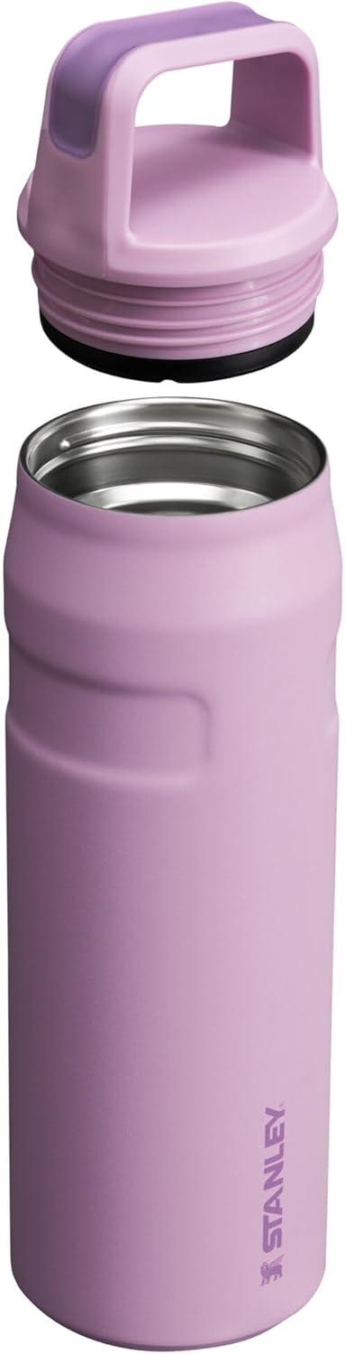 imageStanley IceFlow Cap and Carry Water Bottle Wide Mouth Twist Lid Lightweight amp Leakproof for Travel amp Sports Insulated Stainless Steel BPAFreeLilac