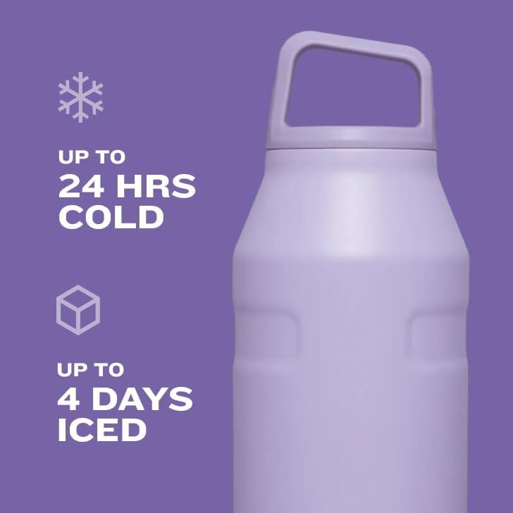 imageStanley IceFlow Cap and Carry Water Bottle Wide Mouth Twist Lid Lightweight amp Leakproof for Travel amp Sports Insulated Stainless Steel BPAFreePomelo