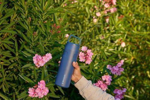 imageStanley IceFlow Cap and Carry Water Bottle Wide Mouth Twist Lid Lightweight amp Leakproof for Travel amp Sports Insulated Stainless Steel BPAFreePomelo