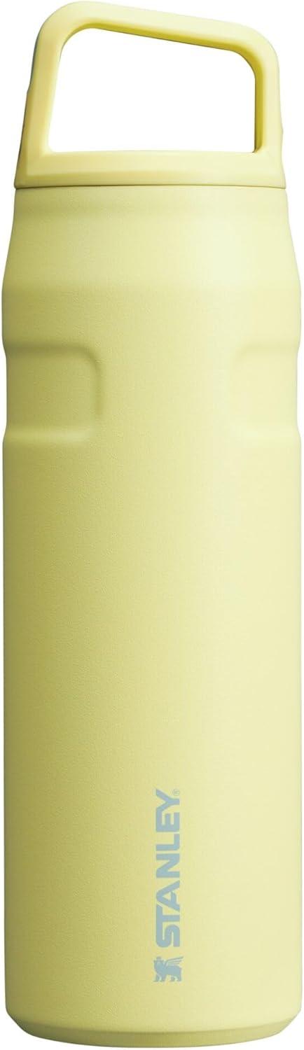 imageStanley IceFlow Cap and Carry Water Bottle Wide Mouth Twist Lid Lightweight amp Leakproof for Travel amp Sports Insulated Stainless Steel BPAFreePomelo