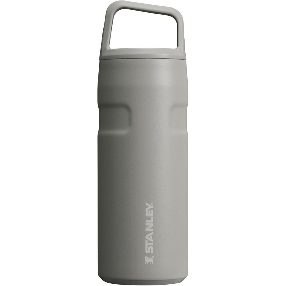 imageStanley IceFlow Cap and Carry Water Bottle Wide Mouth Twist Lid Lightweight amp Leakproof for Travel amp Sports Insulated Stainless Steel BPAFreeAsh