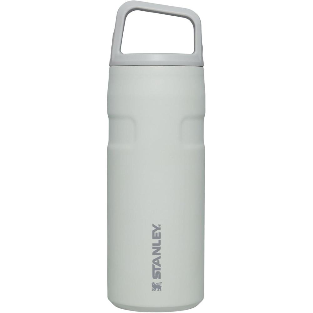 imageStanley IceFlow Cap and Carry Water Bottle Wide Mouth Twist Lid Lightweight amp Leakproof for Travel amp Sports Insulated Stainless Steel BPAFreeFog Glimmer