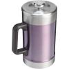 STANLEY Classic Stay-Hot French Press Coffee Maker 48 oz | 5 Minute Brew, 4 Hours Hot | Mesh Filter for Coffee Grounds | Insulated Stainless Steel French Press | BPA-Free | Black 2.0(Wisteria Shine)