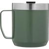 STANLEY Stay-Hot Camp Mug | Press Fit Drink Through Lid | Cup for Coffee, Tea and Drinks | Insulated Stainless Steel Coffee Mug | BPA-Free(Hammertone Green)