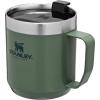 STANLEY Stay-Hot Camp Mug | Press Fit Drink Through Lid | Cup for Coffee, Tea and Drinks | Insulated Stainless Steel Coffee Mug | BPA-Free(Hammertone Green)