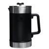 STANLEY Classic Stay-Hot French Press Coffee Maker 48 oz | 5 Minute Brew, 4 Hours Hot | Mesh Filter for Coffee Grounds | Insulated Stainless Steel French Press | BPA-Free | Black 2.0(Black 2.0)