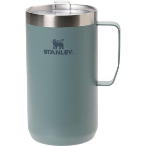 STANLEY Stay-Hot Camp Mug | Press Fit Drink Through Lid | Cup for Coffee, Tea and Drinks | Insulated Stainless Steel Coffee Mug | BPA-Free(Shale)