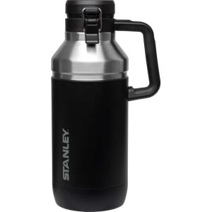 Stanley GO Growler 64 oz | Keeps Beer Cold or Coffee Hot | Leakproof Steel Lined Lid and Easy to Carry Handle | Insulated Stainless Steel Beverage Container | BPA-Free | Polar(Matte Black)