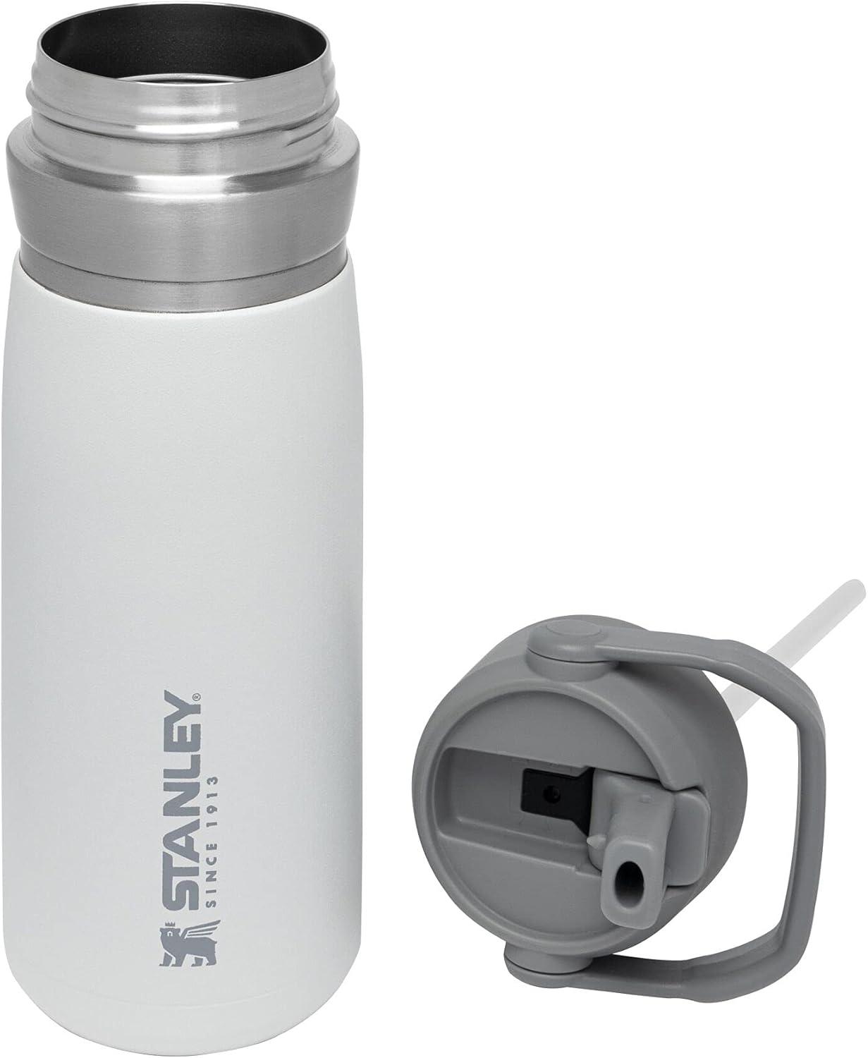 imageSTANLEY IceFlow Flip Straw Water Bottle 22 oz BuiltIn Straw for Travel and Sports Lightweight and Leak Resistant Insulated Stainless Steel BPAFree PolarPolar