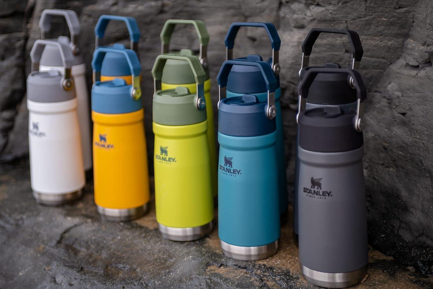 imageSTANLEY IceFlow Flip Straw Water Bottle 22 oz BuiltIn Straw for Travel and Sports Lightweight and Leak Resistant Insulated Stainless Steel BPAFree PolarPolar