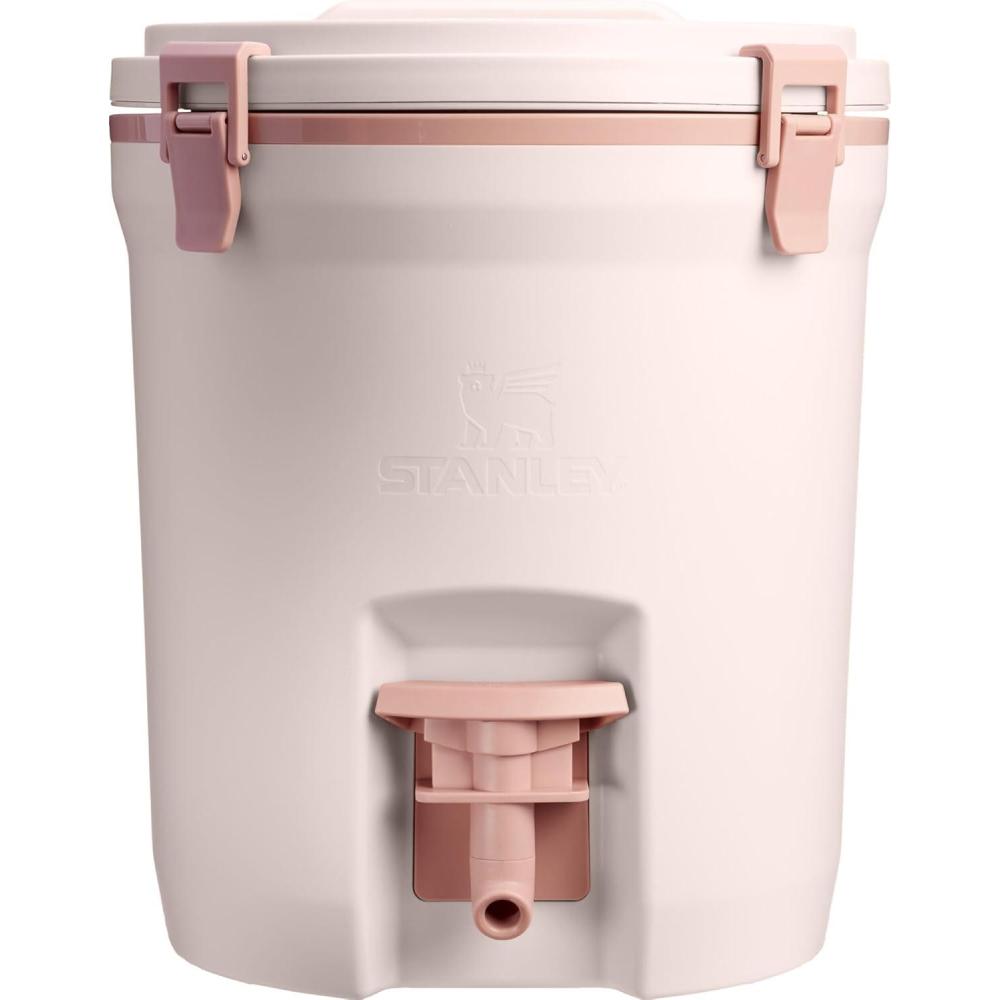 imageStanley Adventure Fast Flow Water Jug 2 Gallon Leakproof Ice Water Dispenser Insulated Beverage Cooler Easy Pour Spigot and Latched Foam Lid BPAFreeRose Quartz