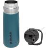 STANLEY IceFlow Flip Straw Water Bottle 22 oz | Built-In Straw for Travel and Sports | Lightweight and Leak Resistant | Insulated Stainless Steel | BPA-Free | Polar(Lagoon)
