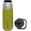 STANLEY IceFlow Flip Straw Water Bottle 22 oz | Built-In Straw for Travel and Sports | Lightweight and Leak Resistant | Insulated Stainless Steel | BPA-Free | Polar(Aloe (1.0))