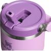 Stanley IceFlow Flip Straw Tumbler with Handle 20 oz | Twist On Lid and Flip Up Straw | Leak Resistant Water Bottle | Insulated Stainless Steel |BPA-Free | Charcoal(Lilac)