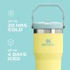 Stanley IceFlow Flip Straw Tumbler with Handle 20 oz | Twist On Lid and Flip Up Straw | Leak Resistant Water Bottle | Insulated Stainless Steel |BPA-Free | Charcoal(Hydrangea)