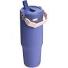 Stanley IceFlow Flip Straw Tumbler with Handle 20 oz | Twist On Lid and Flip Up Straw | Leak Resistant Water Bottle | Insulated Stainless Steel |BPA-Free | Charcoal(Exclusive Lupine)