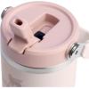 Stanley IceFlow Flip Straw Tumbler with Handle 20 oz | Twist On Lid and Flip Up Straw | Leak Resistant Water Bottle | Insulated Stainless Steel |BPA-Free | Charcoal(Rose Quartz)