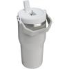 Stanley IceFlow Flip Straw Tumbler with Handle 20 oz | Twist On Lid and Flip Up Straw | Leak Resistant Water Bottle | Insulated Stainless Steel |BPA-Free | Charcoal(Ash)