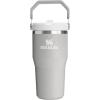 Stanley IceFlow Flip Straw Tumbler with Handle 20 oz | Twist On Lid and Flip Up Straw | Leak Resistant Water Bottle | Insulated Stainless Steel |BPA-Free | Charcoal(Ash)