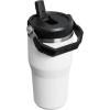Stanley IceFlow Flip Straw Tumbler with Handle 20 oz | Twist On Lid and Flip Up Straw | Leak Resistant Water Bottle | Insulated Stainless Steel |BPA-Free | Charcoal(Chalk)