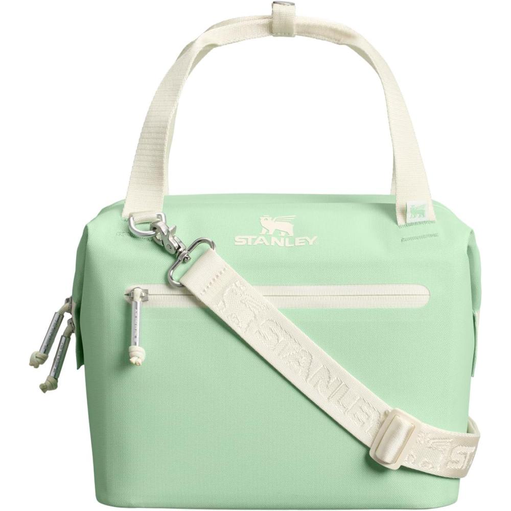 imageStanley All Day Julienne Mini Soft Cooler Bag and Lunch Box 74 Quarts 10 Can Cooler with Handles and Strap Stays Cold for Hours Insulated Travel Bag with Zipper BPAFree Soft OrchidPistachio