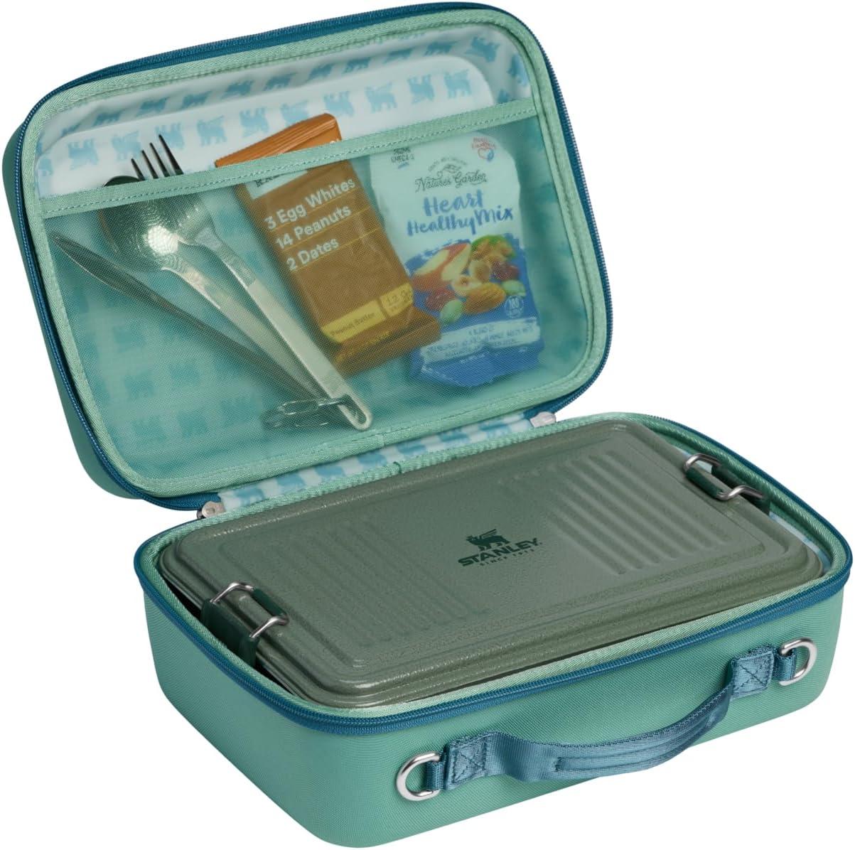 imageSTANLEY All Day Midi Lunch Box 42quart EVA Insulated Lunch Bag Crush Resistant Adjustable Strap BPAFree Purple DustSpring Green