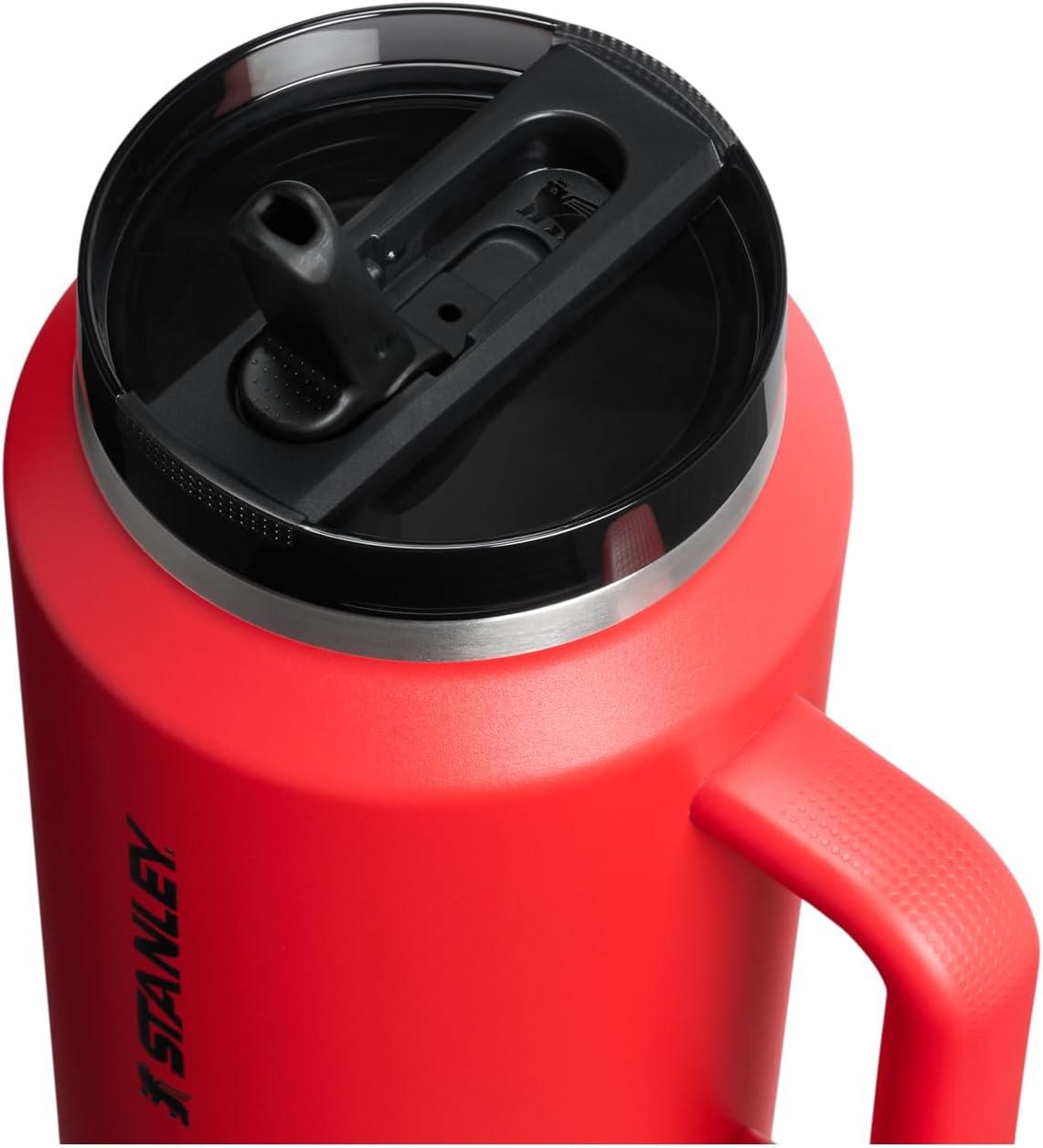 imageSTANLEY Quencher ProTour Flip Straw Tumbler with Leakproof Lid BuiltIn Straw amp Handle Cupholder Compatible for Travel Insulated Stainless Steel Cup BPAFreeChili Black