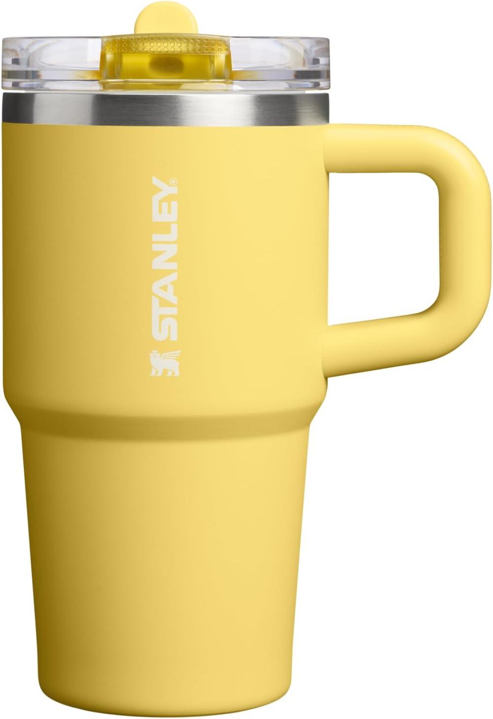 imageSTANLEY Quencher ProTour Flip Straw Tumbler with Leakproof Lid BuiltIn Straw amp Handle Cupholder Compatible for Travel Insulated Stainless Steel Cup BPAFreeDaffodil