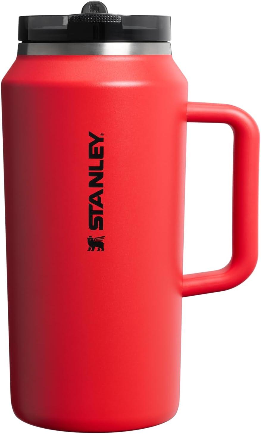 imageSTANLEY Quencher ProTour Flip Straw Tumbler with Leakproof Lid BuiltIn Straw amp Handle Cupholder Compatible for Travel Insulated Stainless Steel Cup BPAFreeChili Black