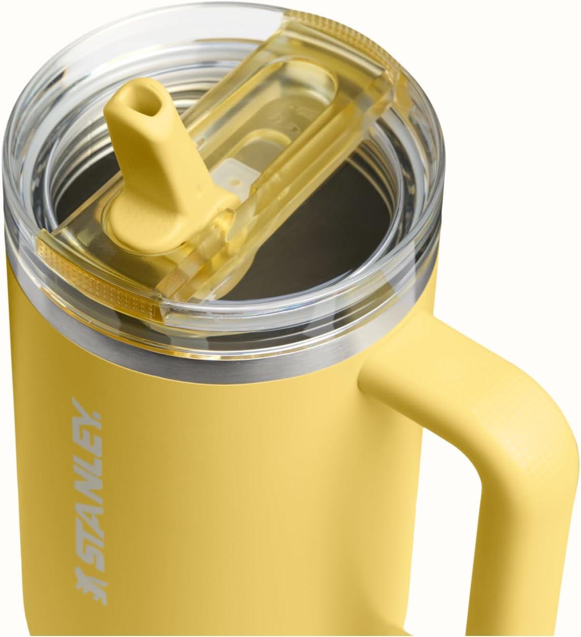 imageSTANLEY Quencher ProTour Flip Straw Tumbler with Leakproof Lid BuiltIn Straw amp Handle Cupholder Compatible for Travel Insulated Stainless Steel Cup BPAFreeDaffodil