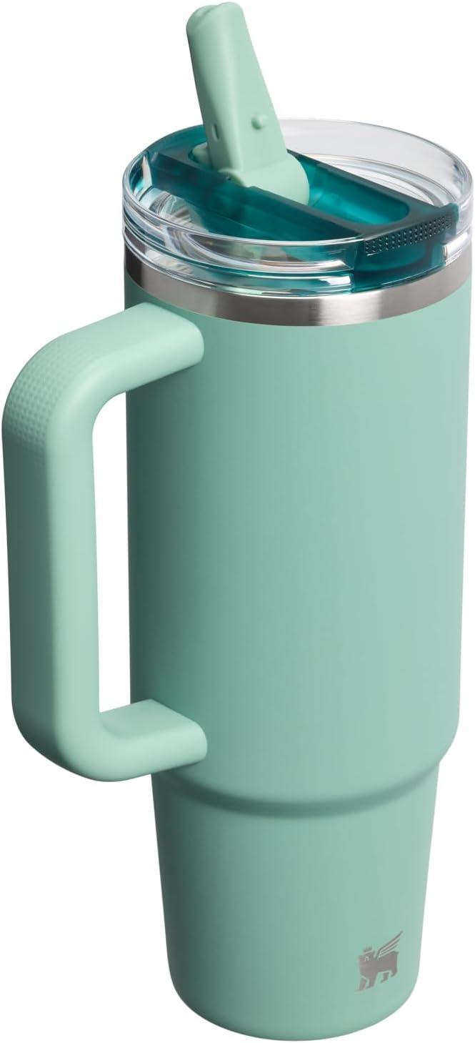imageSTANLEY Quencher ProTour Flip Straw Tumbler with Leakproof Lid BuiltIn Straw amp Handle Cupholder Compatible for Travel Insulated Stainless Steel Cup BPAFreeSpring Green