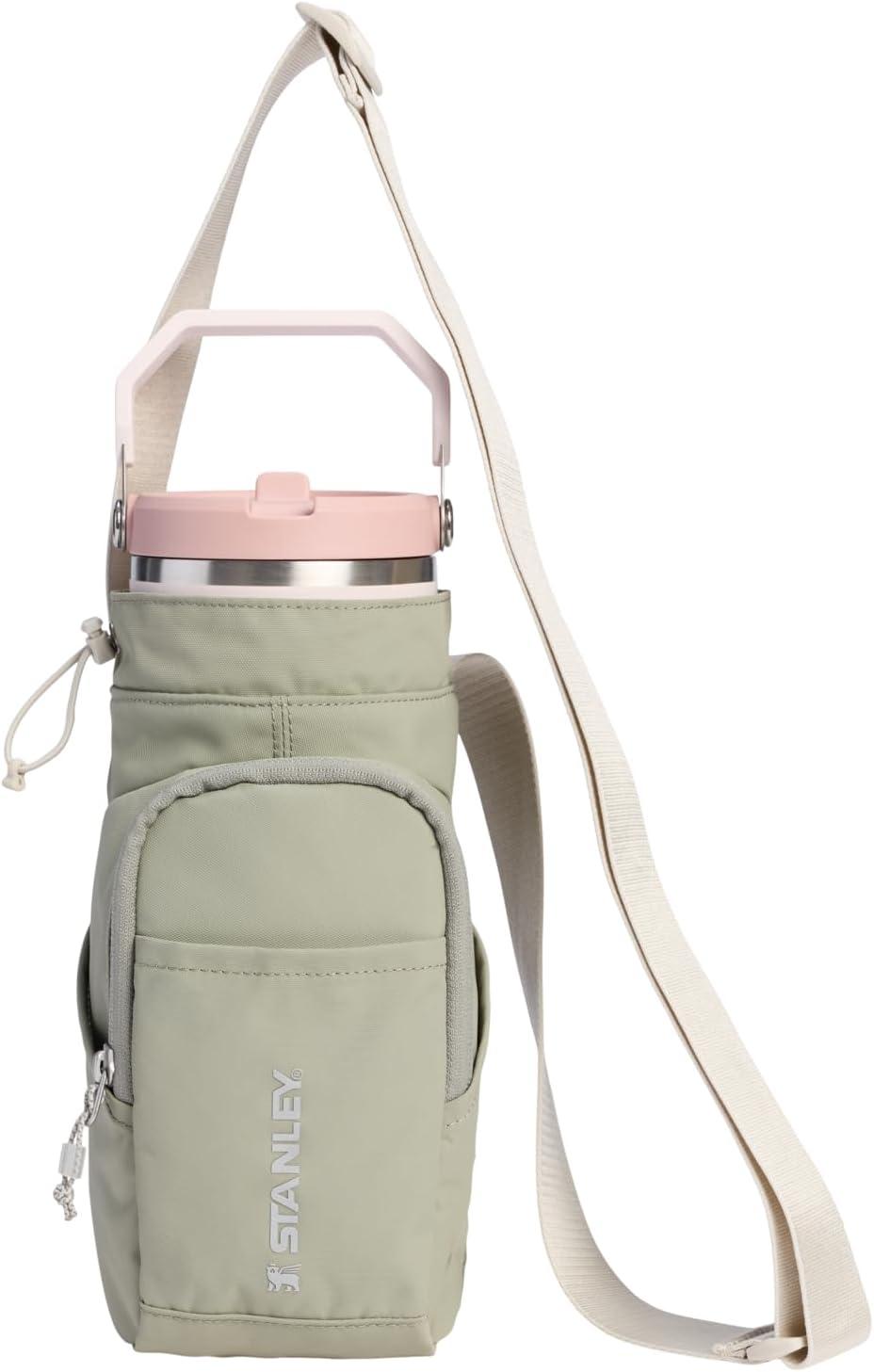 imageSTANLEY Vitalize Macro Method Tote Gym Work amp Travel Bag with Laptop Sleeve Expandable Bottom Compartment Tumbler amp Water Bottle Pockets Durable Recycled Fabric BlackSage Grey